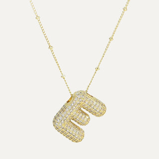 Gold Rhinestone Initial Necklace image 6