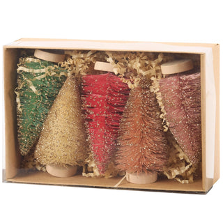 Pastel Bottle Brush Tree Set