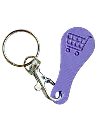 Shopping Cart Quarter Saver Keychain - Lilac image