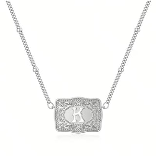 Buckle Initial Necklace