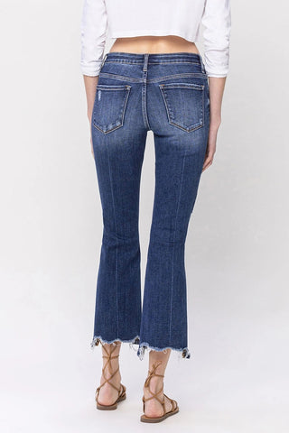 Lovervet Mid Rise Crop Kick Flare Jeans image 3