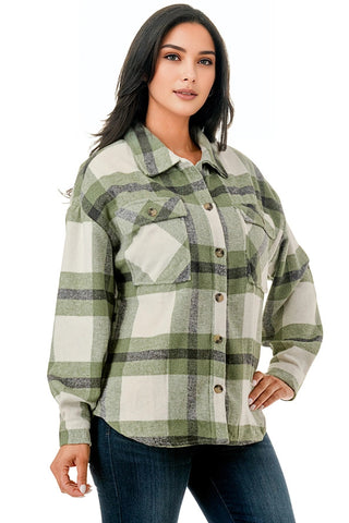 Fur Lined Plaid Flannel Shackets