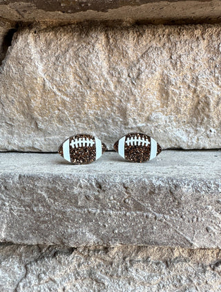 Glitter Football Stud Earrings image 3