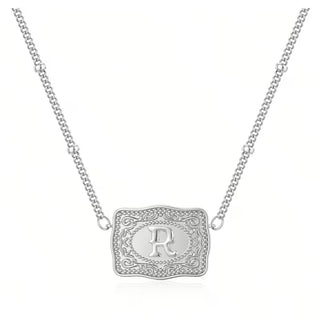 Buckle Initial Necklace