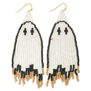 Ghost Sead Bead Earrings