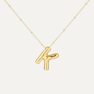 Gold Initial Bubble Necklace image 7