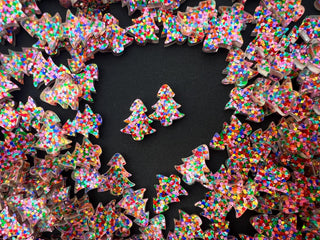 Glitter Confetti Tree Studs image 0