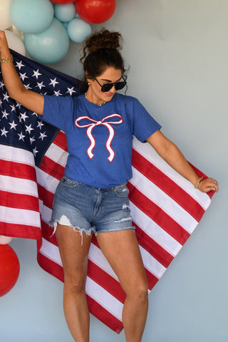 Glitter American Bow Tee image 0