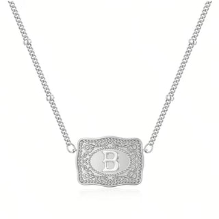 Buckle Initial Necklace