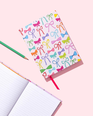 Hardcover Notebook - Colorful Bows image 0
