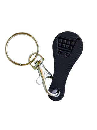 Shopping Cart Quarter Saver Keychain - Black image