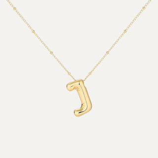 Gold Initial Bubble Necklace image 11