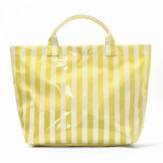 Large Striped Vinyl Tote Bags