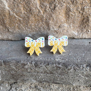 Ice Cream Bow Studs