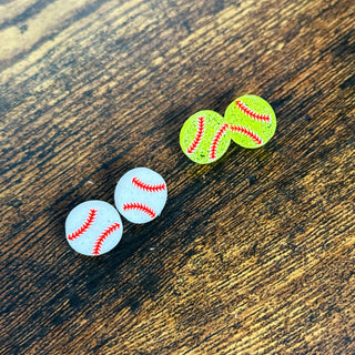 Glitter Softball & Baseball Studs