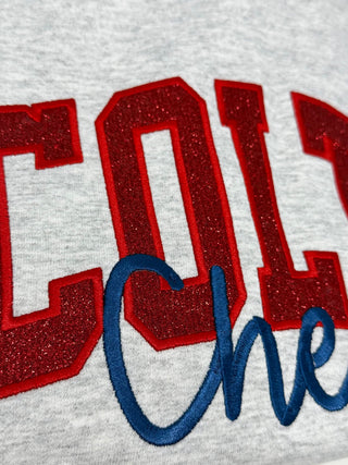Colts Cheer Glitter Embroidered Sweatshirt