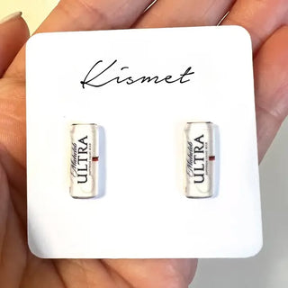 Michelob Ultra Beer Stud Earrings