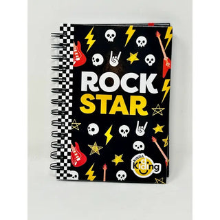Rockstar Pattern Spiral-Bound Notebook