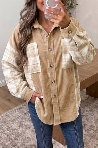 Khaki Plaid Shacket