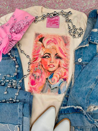 Sweet Dolly Tee with Rhinestones