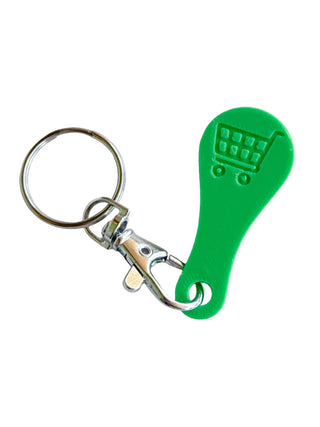 Shopping Cart Quarter Saver Keychain - Green image