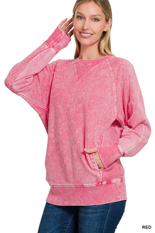 Halo Washed French Terry Pullover image 0