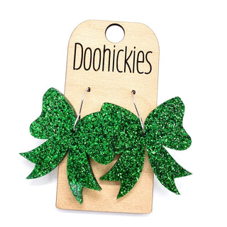 Glitter School Spirit Bow Dangles image 3