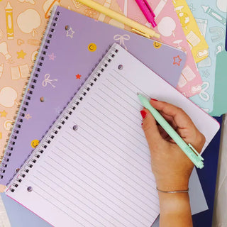 Smiley Faces & Coquette Bows Spiral Notebook image 1