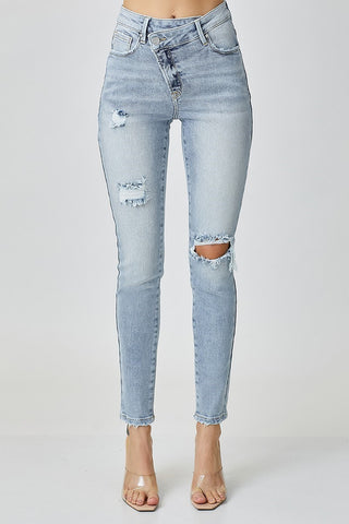 Risen High Rise Crossover Relaxed Skinny Jeans image 0