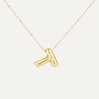 Gold Initial Bubble Necklace image 3