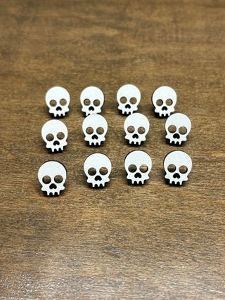 White Skull Studs image 0