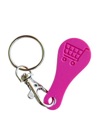 Shopping Cart Quarter Saver Keychain - Magenta image