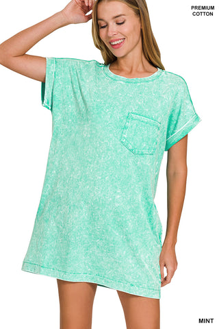 Premium Washed T-Shirts Dress