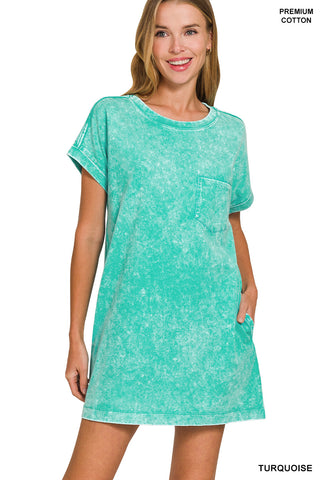 Premium Washed T-Shirts Dress