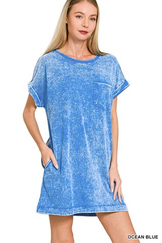 Premium Washed T-Shirts Dress