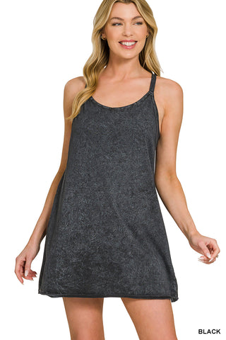 Crinkle Washed Mini Dress