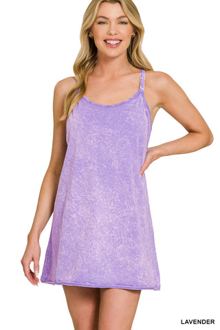 Crinkle Washed Mini Dress
