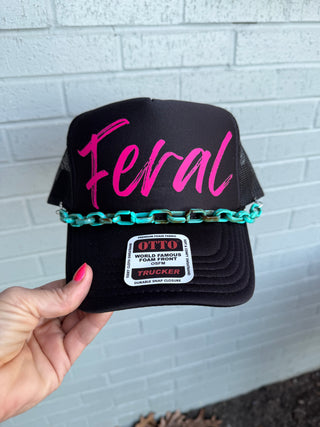 Feral Trucker Hat with Chain