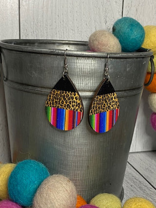Leopard/Serape Earrings