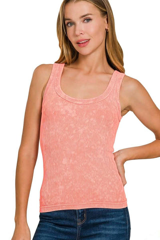 Reversible Mineral Washed Ribbed Tank