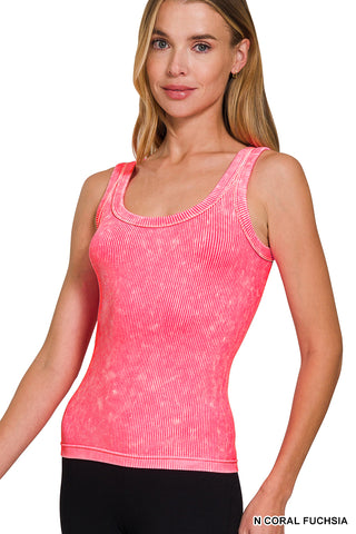 Reversible Mineral Washed Ribbed Tank