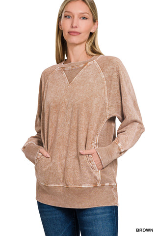 Halo Washed French Terry Pullover