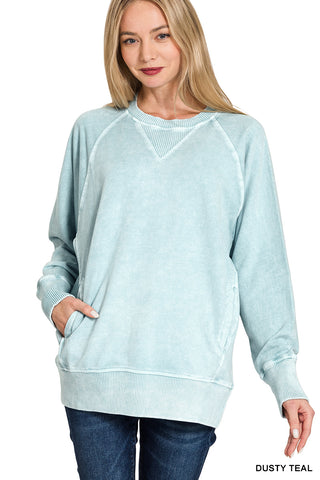 Halo Washed French Terry Pullover
