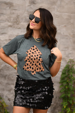 Leopard Christmas Tree Tee  image 1
