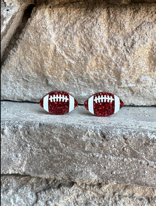 Glitter Football Stud Earrings image 2