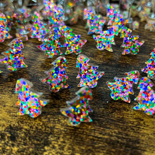 Glitter Confetti Tree Studs image 1