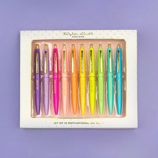 Pen Set - Motivational - Asst Colors - 10 Piece Set image 0