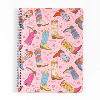 Western Cowgirl Boots Spiral Notebook image 0
