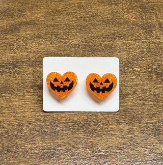 Jack-O-Lantern Earrings - Heart image