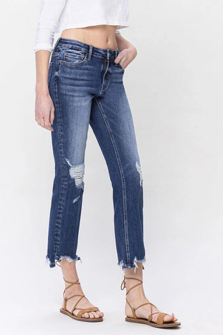 Lovervet Mid Rise Crop Kick Flare Jeans image 2
